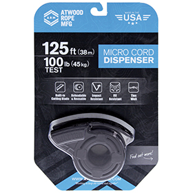 Atwood Rope MFG Mini TRD Micro Cord Dispenser: BK-ARMMTRD01