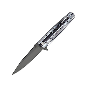 Artisan Virginia Linerlock D2 Blk/Wht: BK-ATZ1807PBBW