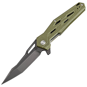 Artisan Bomardier Linerlock Green D2: BK-ATZ1812PBGN