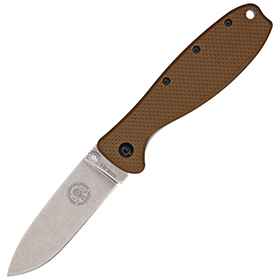 BRK Designed by ESEE Zancudo Framelock Brown D2: BK-BRKR2CB