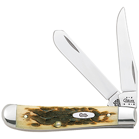 Case Cutlery Mini Trapper Amber Bone: BK-CA013