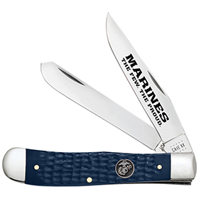 Case Cutlery USMC Trapper Navy Blue: BK-CA13195