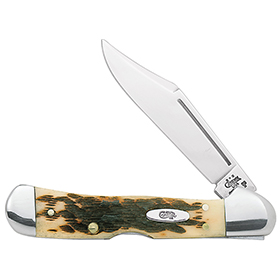 Case Cutlery Mini Copperlock Amber Bone: BK-CA133
