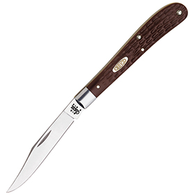 Case Cutlery Slimline Trapper Brown Delrin: BK-CA135