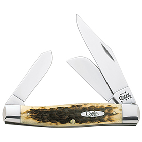 Case Cutlery Jumbo Stockman Amber Bone: BK-CA204