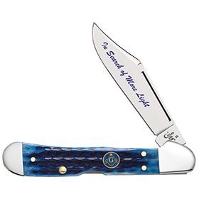 Case Cutlery Masonic Mini Copperlock Blue: BK-CA25531