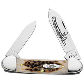 Case Cutlery Canoe Amber Bone: BK-CA263