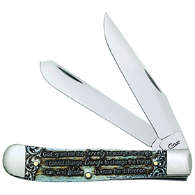 Case Cutlery Trapper Serenity Prayer Bone: BK-CA38822