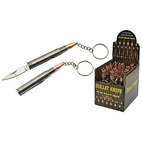 China Made Bullet Keychain Knife 12pc: BK-CN211345