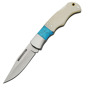 Rite Edge Lockback White Bone: BK-CN211449BO