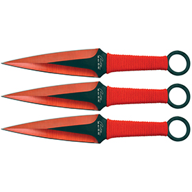 Rite Edge Kunai Thrower Set Red: BK-CN211537RD