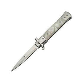 Rite Edge Stiletto Linerlock White A/O: BK-CN300342WH
