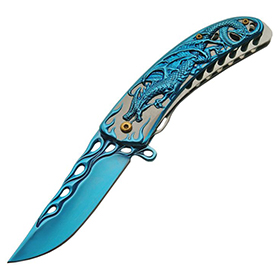Rite Edge Dragon Linerlock Blue A/O: BK-CN300400BL