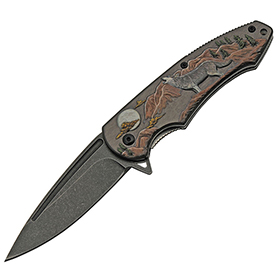 Rite Edge Howling Wolf Linerlock: BK-CN300488