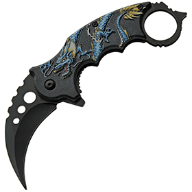 Rite Edge Dragon Linerlock A/O Blue: BK-CN300539BL