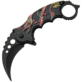 Rite Edge Dragon Linerlock A/O Red: BK-CN300539RD