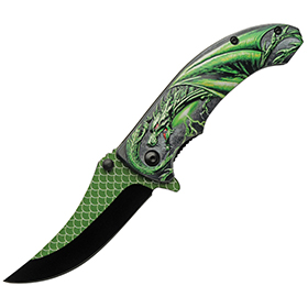 Rite Edge Dragon Scale Linerlock A/O: BK-CN300551GN