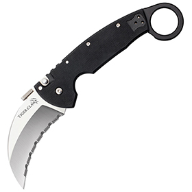 Cold Steel Tiger Claw Lockback Serrated: BK-CS22KFS