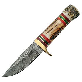 Damascus Damascus Hunter Stag Handle: BK-DM1075