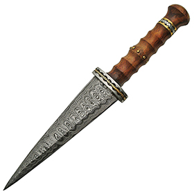Damascus Dirk Rosewood Handle: BK-DM1115