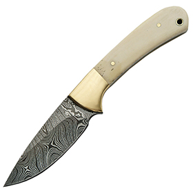 Damascus Small Skinner Bone Handle: BK-DM1129