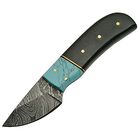 Damascus Skinner Horn Turquoise: BK-DM1146HN