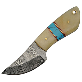 Damascus Fixed Blade Bone: BK-DM1238