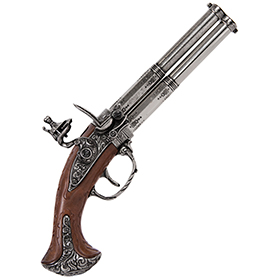 Denix French 2 Barrel Flintlock: BK-DX1308