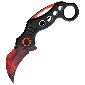 ElitEdge Karambit Linerlock A/O Red: BK-EE10578BRD