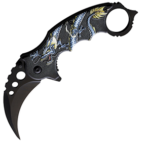 ElitEdge Blue Dragon Karambit A/O: BK-EE10A52BL