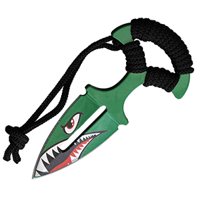 ElitEdge Green Angry Shark Push Dagger: BK-EE20685GNSH