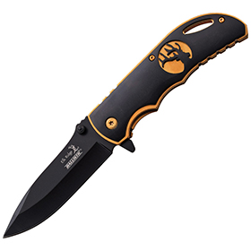 Elk Ridge Linerlock A/O Black/Gold: BK-ERA008BG
