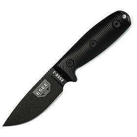 ESEE Model 3 3D Fixed Blade Black: BK-ES3PMB001