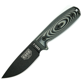 ESEE Model 3 3D Fixed Blade Black: BK-ES3PMB002