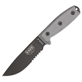 ESEE Model 4 Stainless Serrated: BK-ES4SMBB
