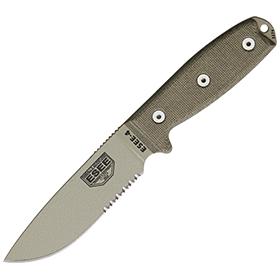 ESEE Model 4 Part Serrated: BK-ES4SMBDT