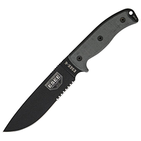 ESEE Model 6 Part Serrated: BK-ES6SB