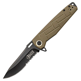 Elite Tactical Tactical Linerlock Tan: BK-ETA001TNS