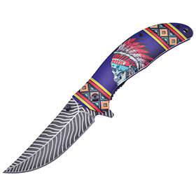 Frost Cutlery Linerlock A/O Blue: BK-FFC54BL