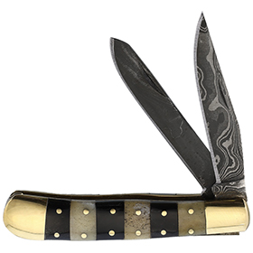 Fox-N-Hound Damascus Trapper: BK-FH614