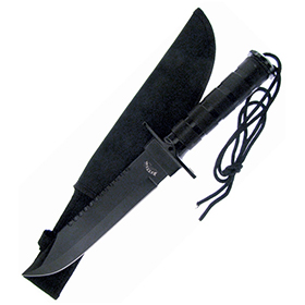 Frost Cutlery Survival Knife Black: BK-FHK6080145B