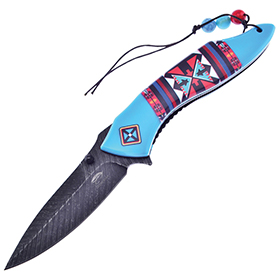 Frost Cutlery Linerlock A/O Blue: BK-FOC534FBL