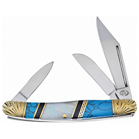 Frost Cutlery Wrangler MOP Turquoise: BK-FSHS112BBW