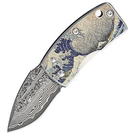 G.Sakai Money Clip Framelock Blue Wave: BK-GS11606