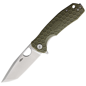 Honey Badger Knives Large Linerlock Tanto Green: BK-HB1323