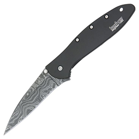 Kershaw Leek Framelock A/O Damascus: BK-KS1660DAMBK