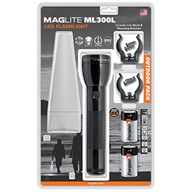 Mag-Lite ML300L LED Flashlight Outdoor: BK-ML50550