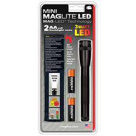 Mag-Lite Mini Mag-Lite 2AA Cell LED: BK-ML53040