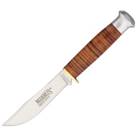 Marbles Fixed Blade Stacked Leather: BK-MR302