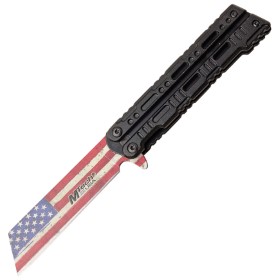 MTech Flag Linerlock A/O Black: BK-MTA1123BK